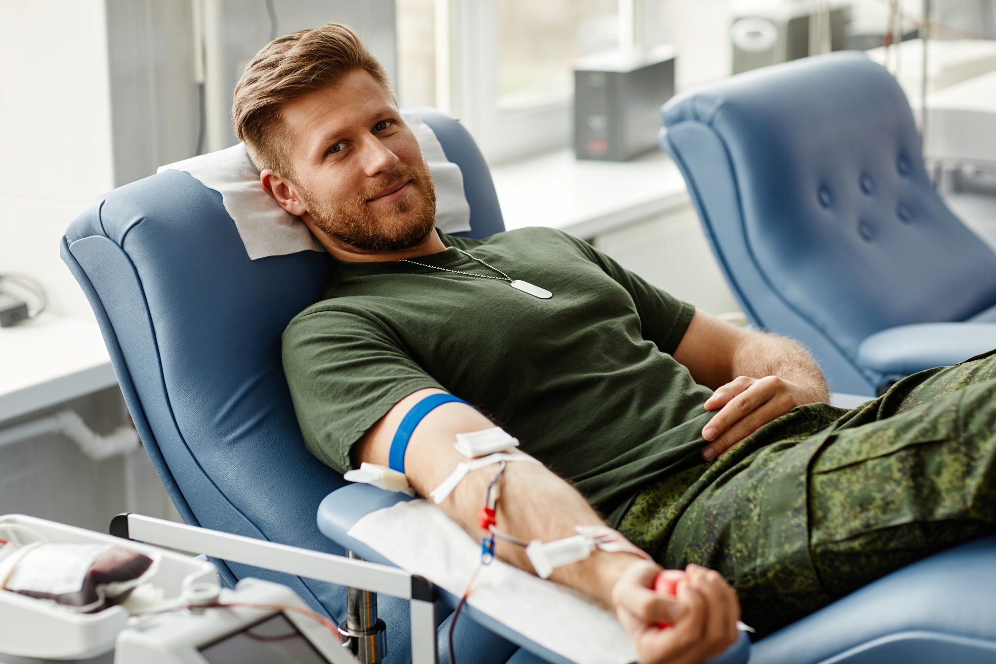 man lying in medical chair donating blood 2026 03 24 07 11 36 utc 1